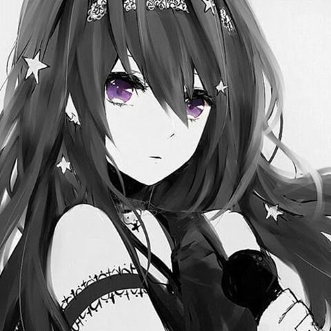 black haired anime girl purple eyes  gambarku